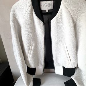 Rachel Roy white bomber spring jacket